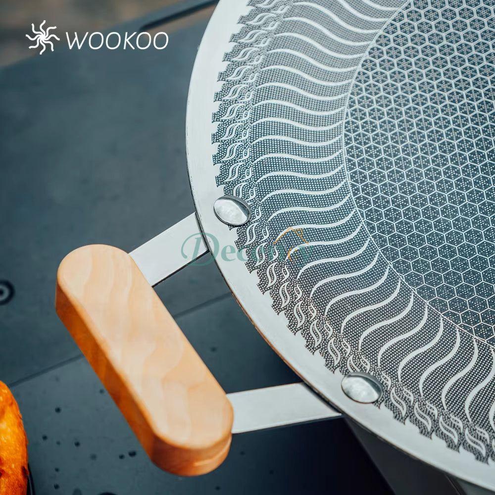 Stainless steel tawa honey com with wooden Handle