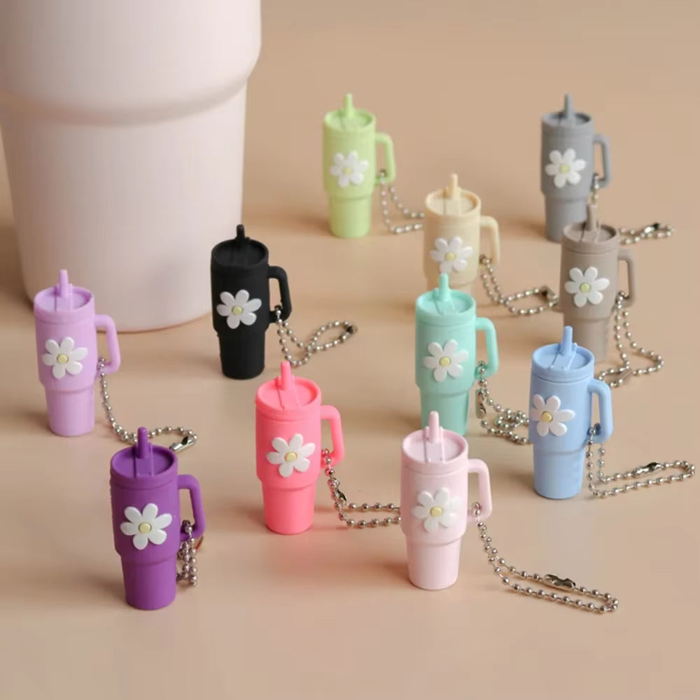 Mini Stanley Cup Keychain – Cute Silicone Tumbler Charm Accessory