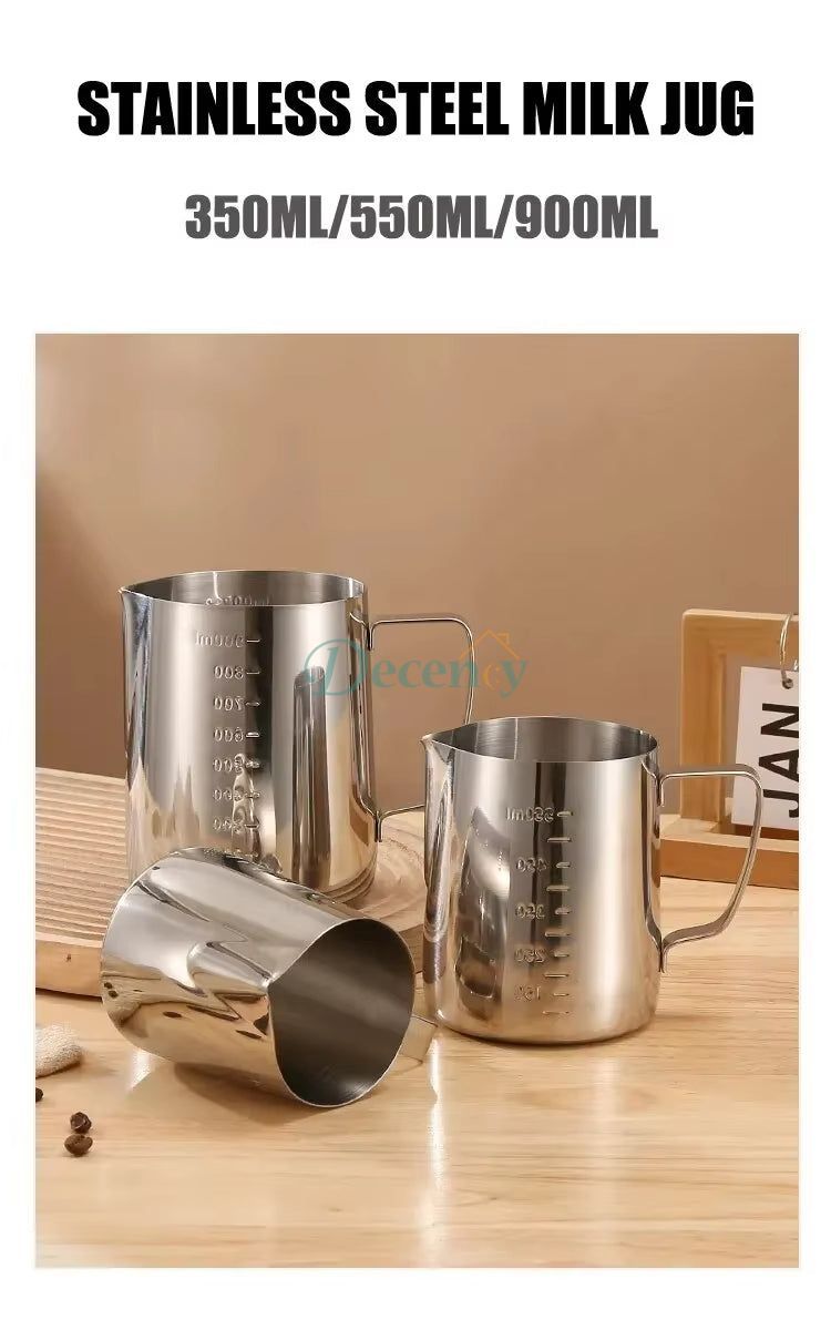 Stainless Steel Milk Frothing Pitcher Silver Foamer