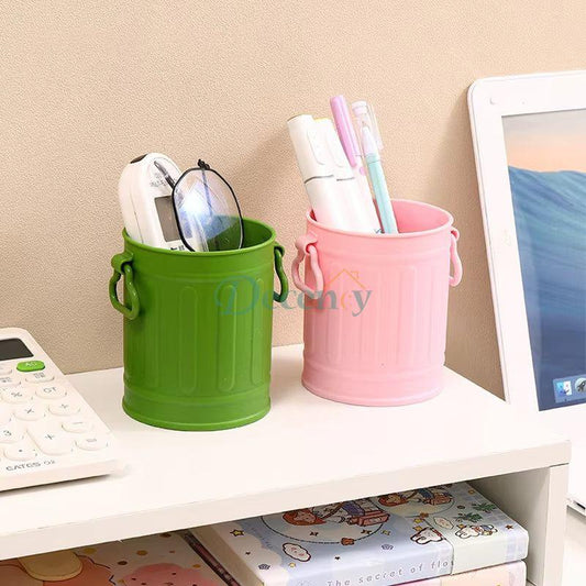 Cute Pencil Bucket Shape Pencil Case Pen Holder