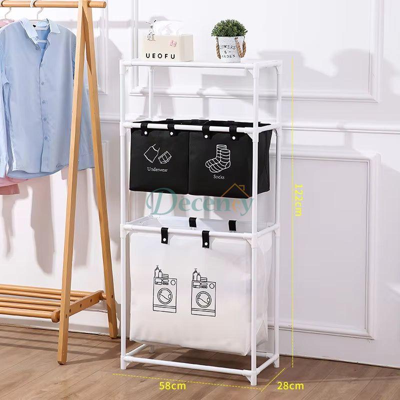 Large capacity folding laundry basket