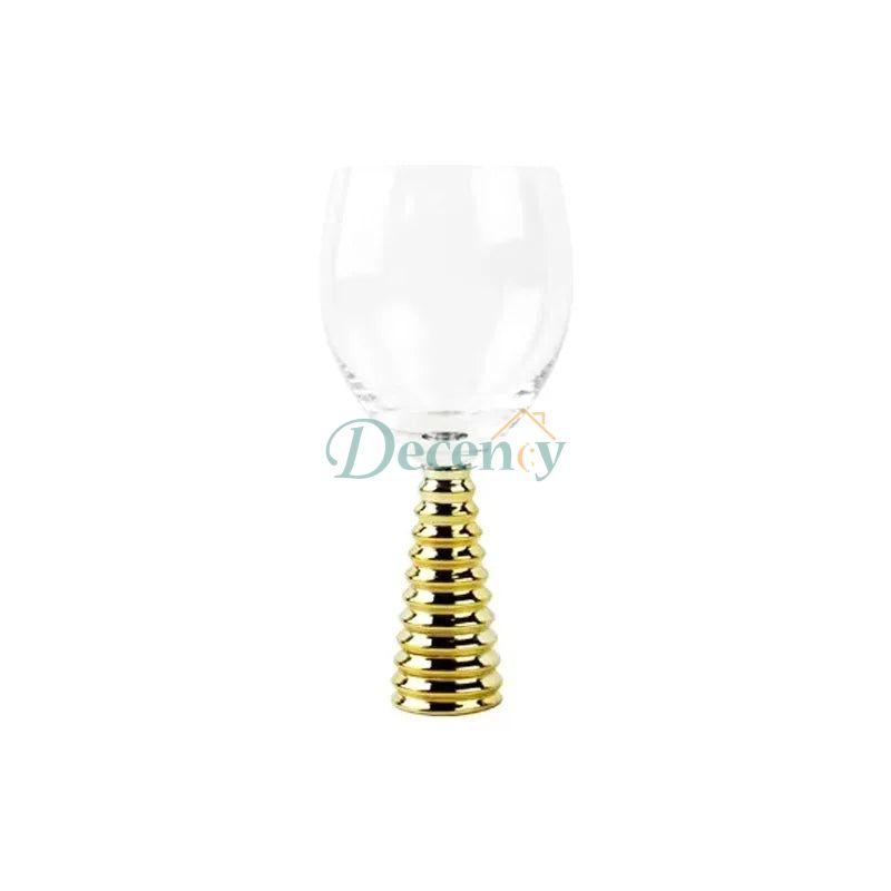 Crystal Wine Glass with Screw Thread 6 Pcs