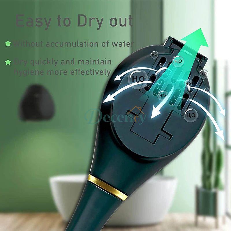 Silicone Toilet Brush with Holder Set