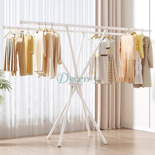 X-Type Drying Hanger - Foldable Portable Clothes Drying Rack