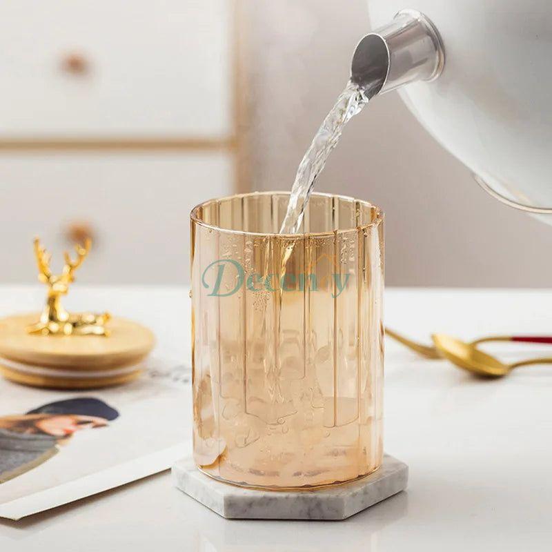 Golden Deer Glass Storage Jar