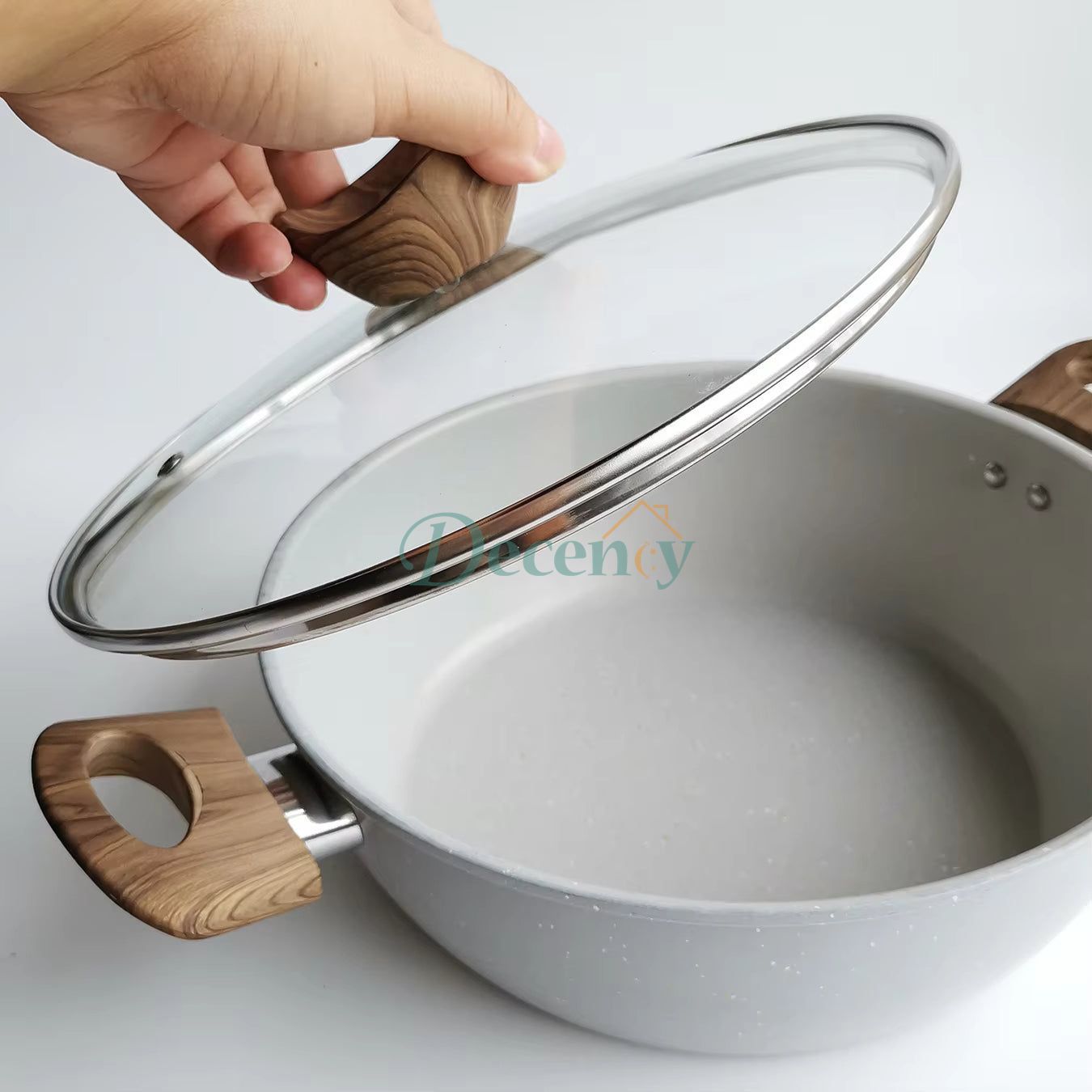 StoneLuxe Granite Coating Non-Stick Cooking Pot – Durable, Scratch-Resistant