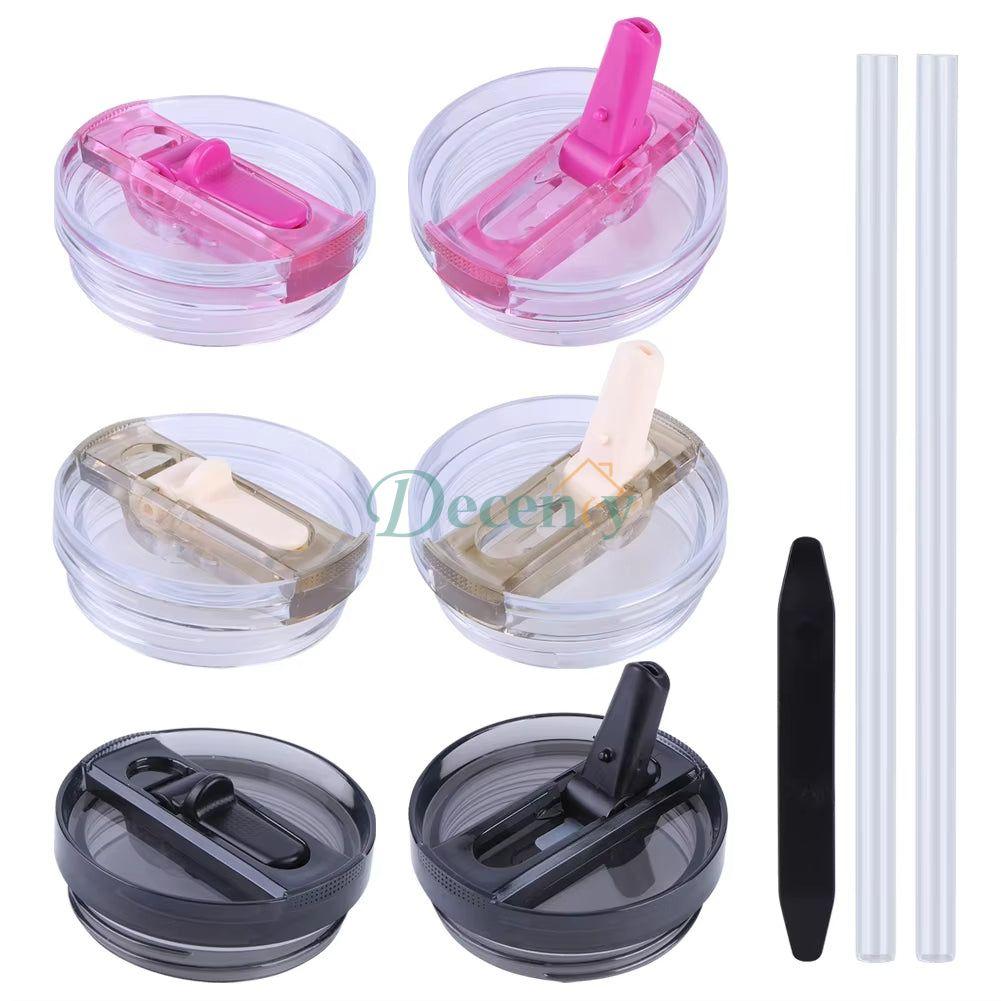 3Pcs 40oz Stanley Tumbler Flip Straw , Lid , Handle Water Proof