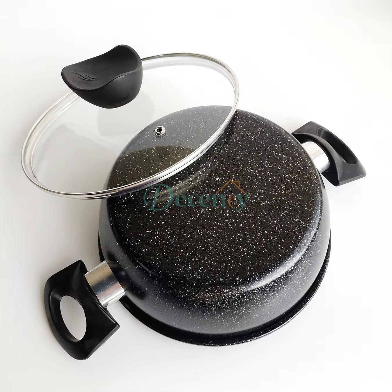 StoneLuxe Granite Coating Non-Stick Cooking Pot – Durable, Scratch-Resistant