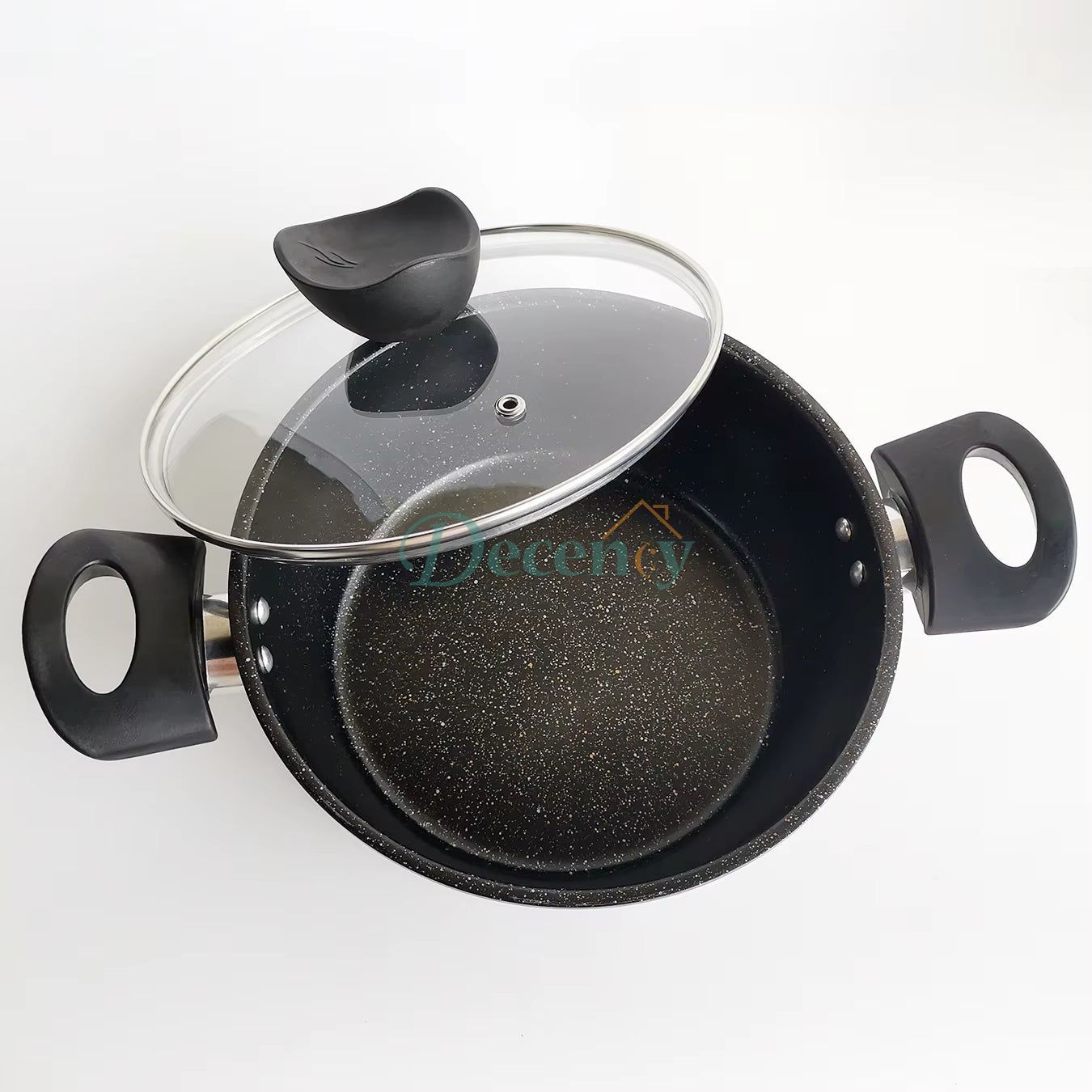 StoneLuxe Granite Coating Non-Stick Cooking Pot – Durable, Scratch-Resistant
