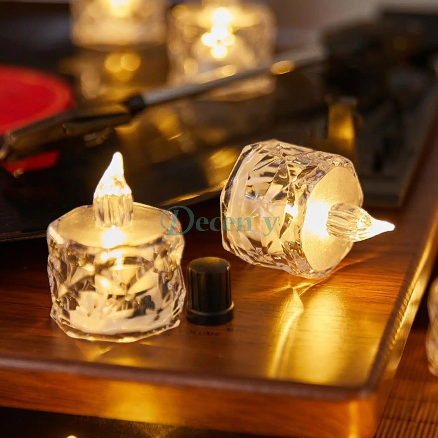 Crystal Candles LED Light Transparent Flameless