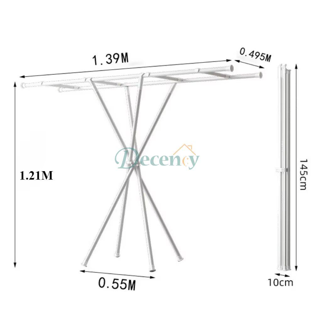 X-Type Drying Hanger - Foldable Portable Clothes Drying Rack