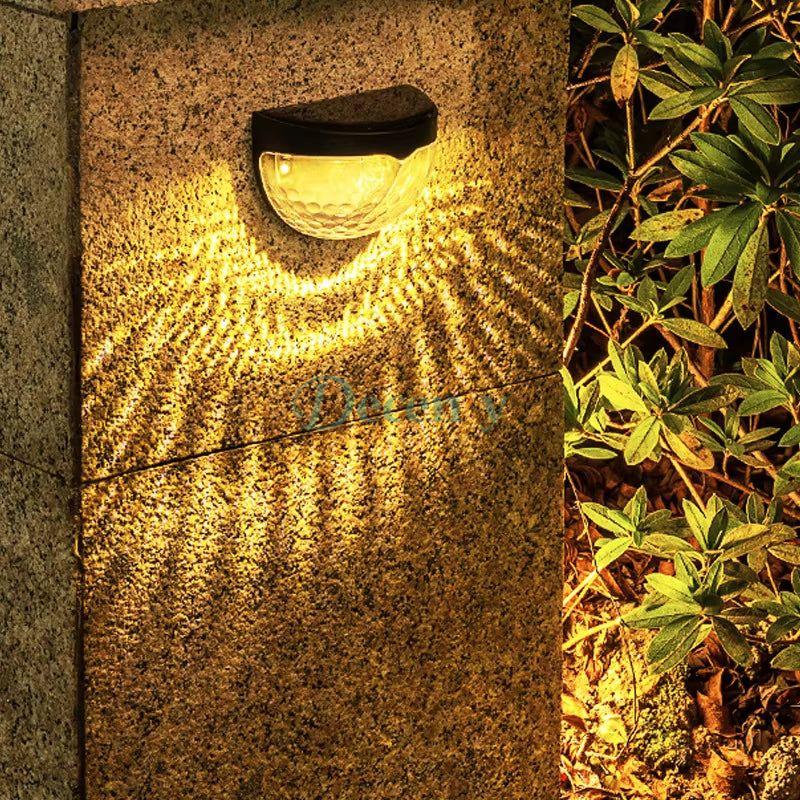 Solar Fence Lights Outdoor, Wireless LED Garden Lights Solar