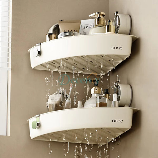 Vacuum Suction Cup Wall Mounted Organizer Waterproof No Drilling Shower Caddy