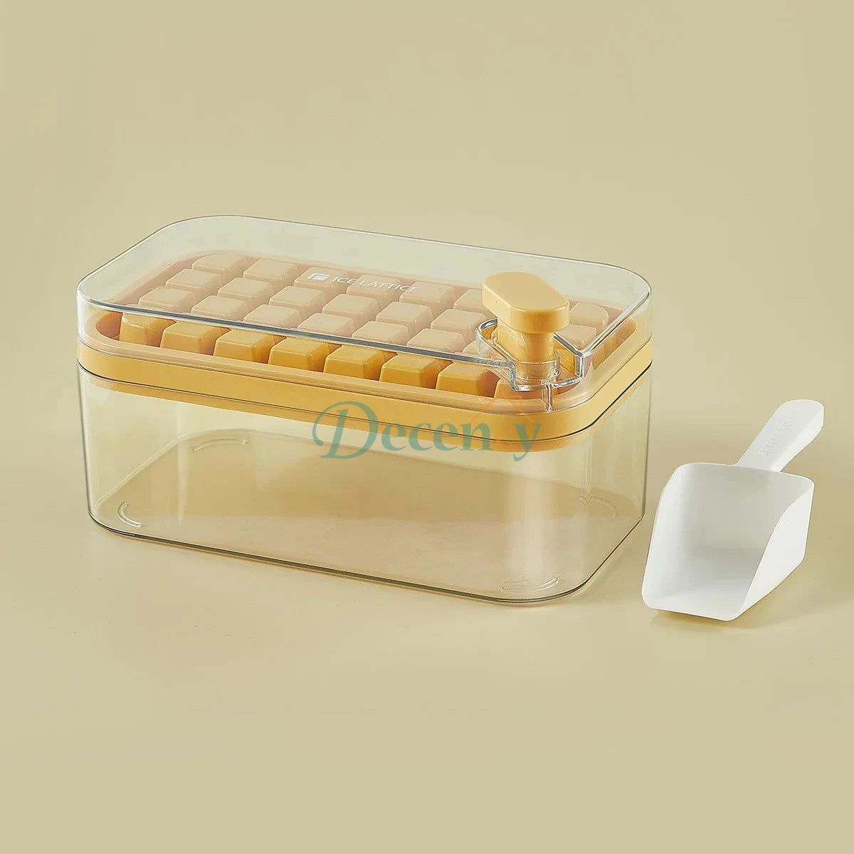 Press Type Ice Cube Maker 32 Grids Ice Box