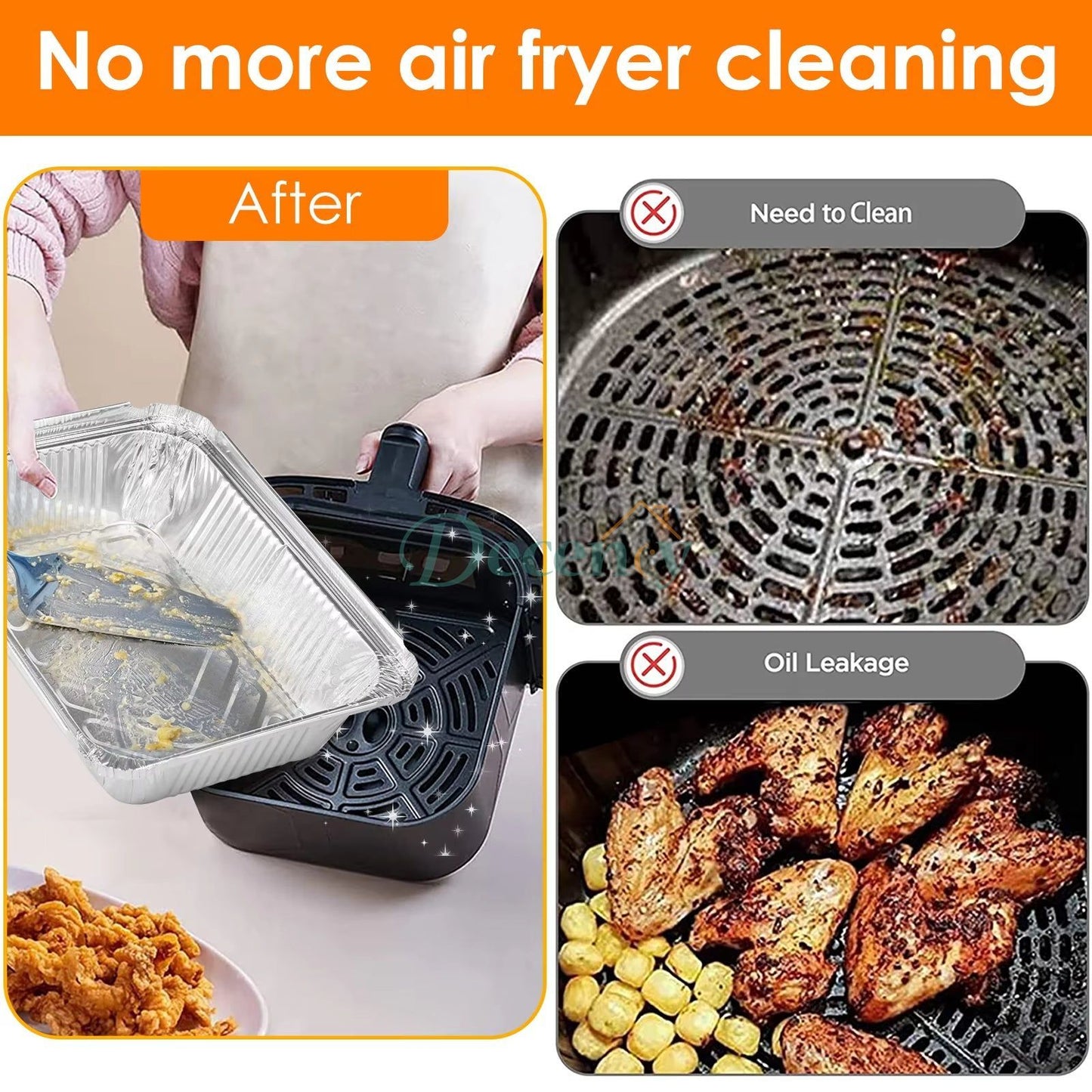 Disposable Aluminium Air Fryer Tray (6 Pcs