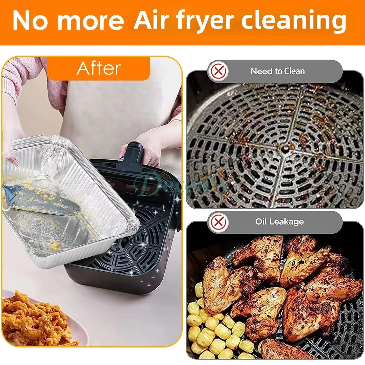 Disposable Aluminium Air Fryer Tray (6 Pcs