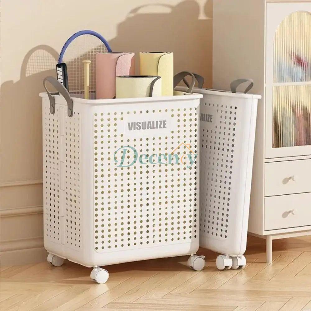 Large Capacity Movable Folding Laundry basket