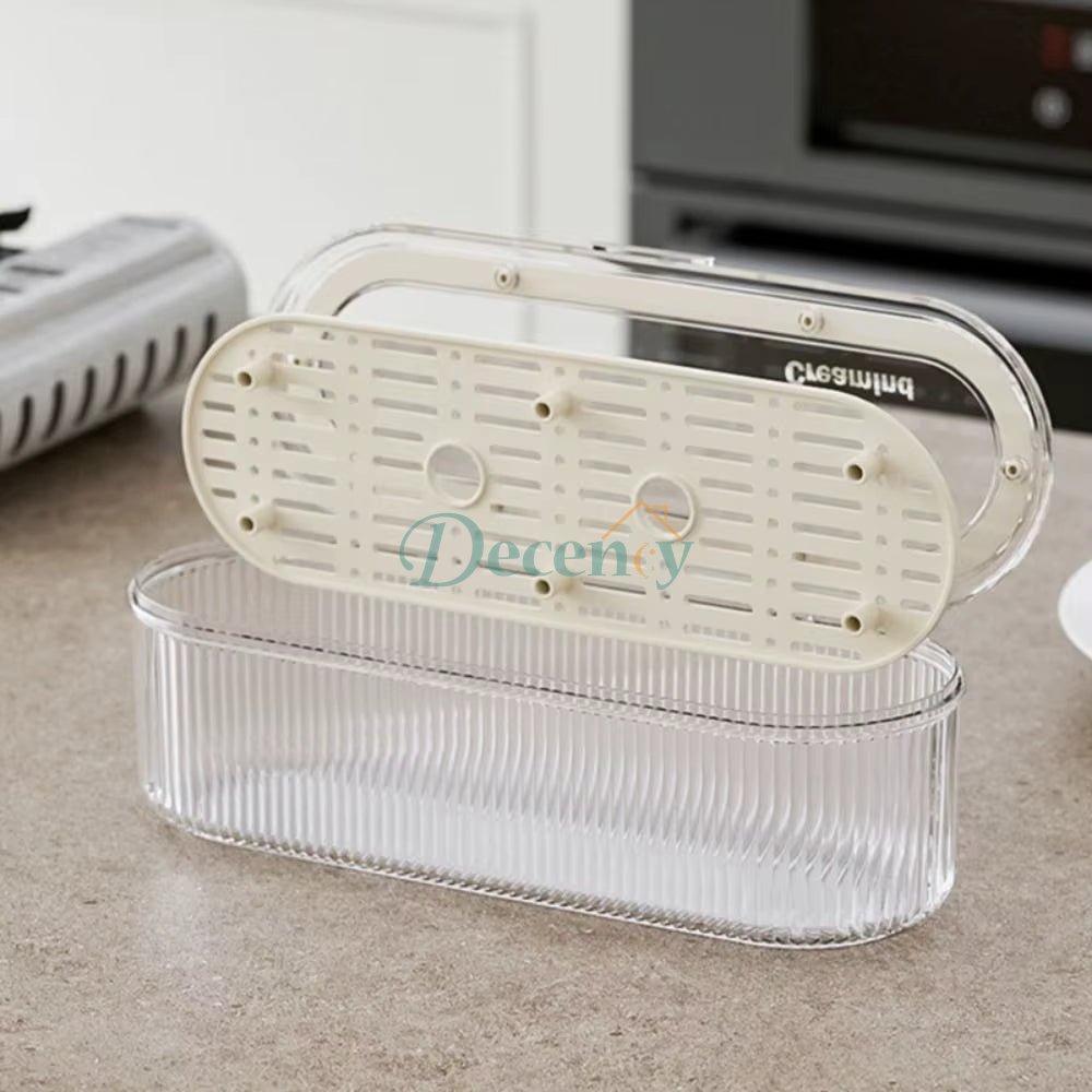 2 in 1 Cutlery Organizer, Kitchen Utensil Organizer with Draining Tray