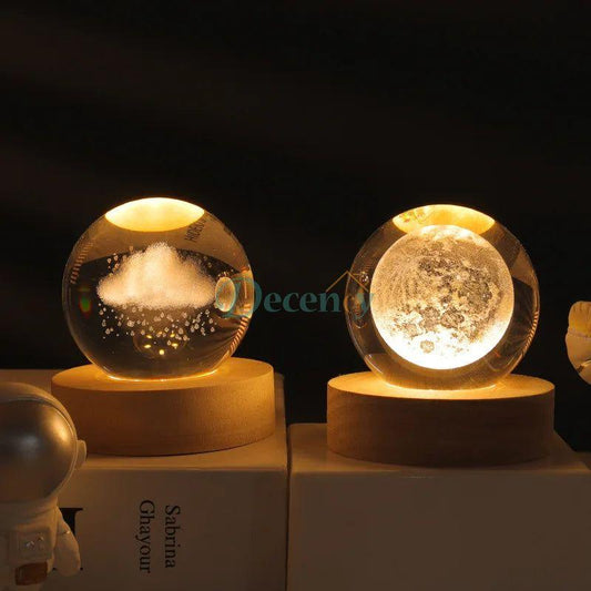 Cloud Moon Astronaut Series Luminous Crystal Ball
