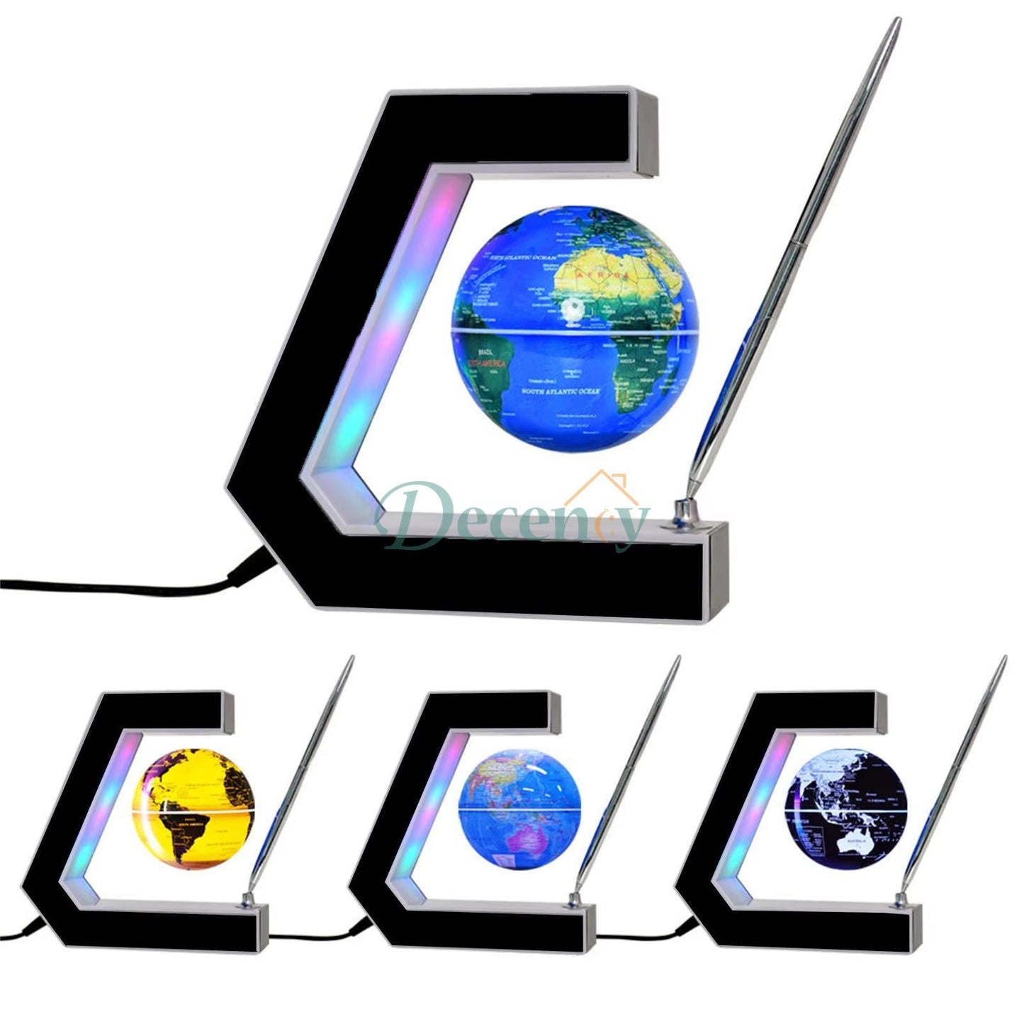 Magnetic Levitation Globe with LED Light ( 1 )