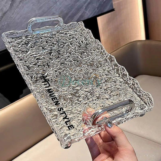 Luxury Acrylic Crystal Vanity Tray with Handles