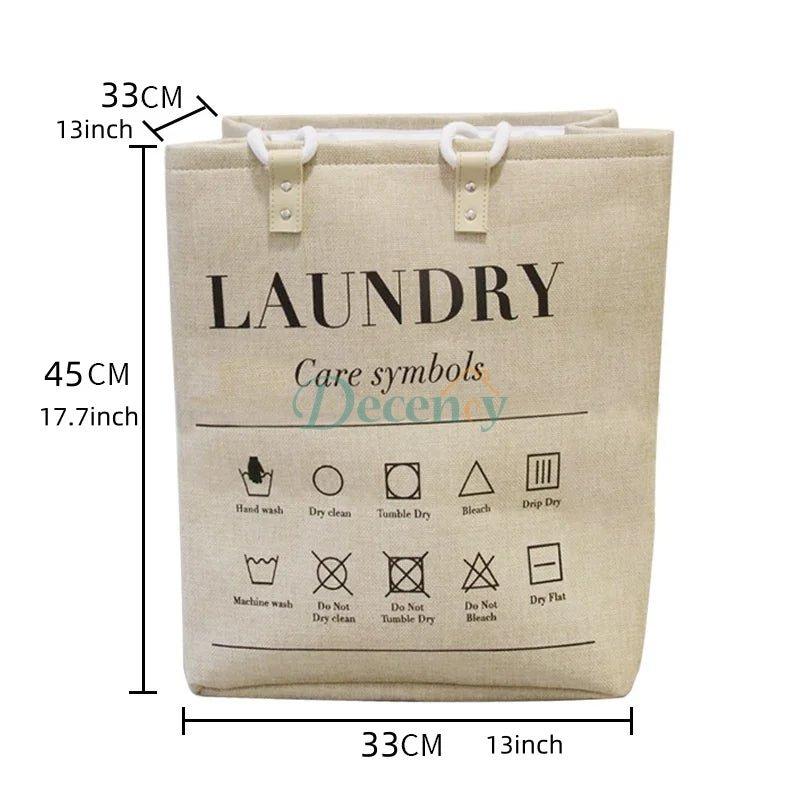 Waterproof Large Laundry Basket Leather Handle