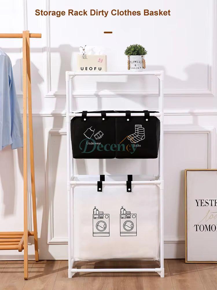 Large capacity folding laundry basket