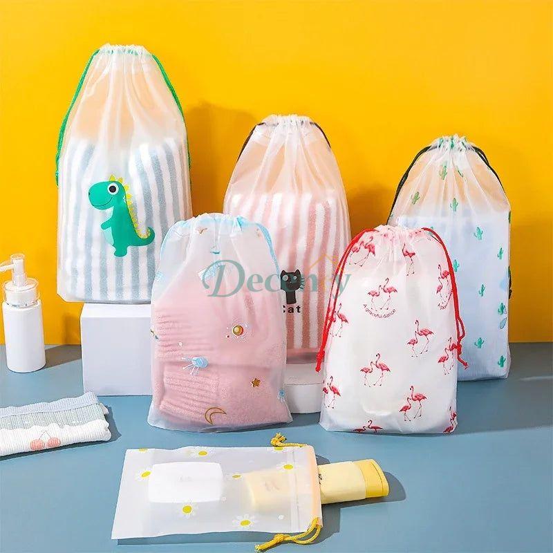 Waterproof Daisy Drawstring Bag Portable Travel Organizer