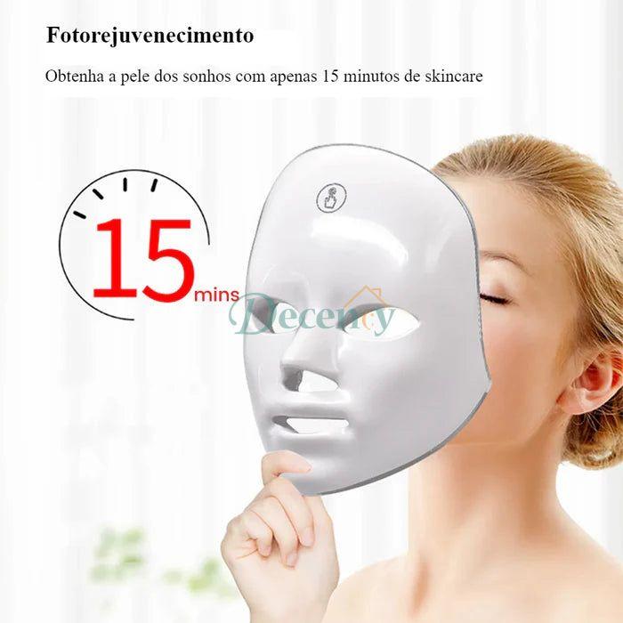 USB Rechargeable Facial LED Mask 7 Colors LED Photon Therapy Beauty Mask Skin Rejuvenation Home Face Lifting Whitening Beauty Device