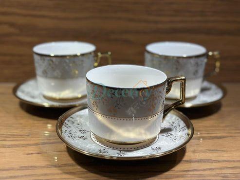 Coffee Mug Tea Set of 6 Cup and Plate Small (2)