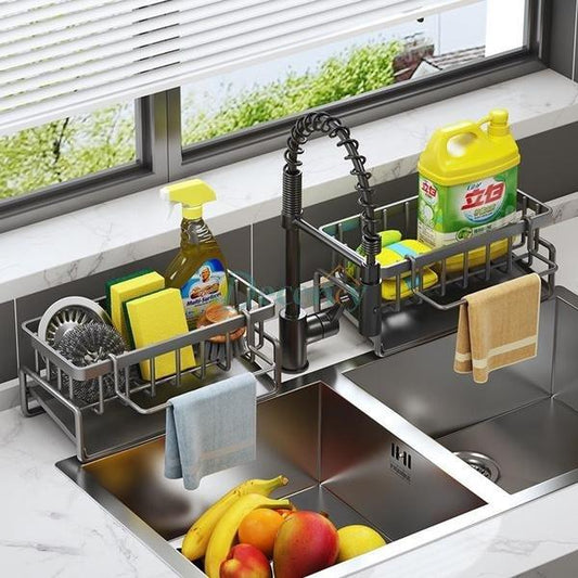 Punch Free Kitchen Sink Storage Rack