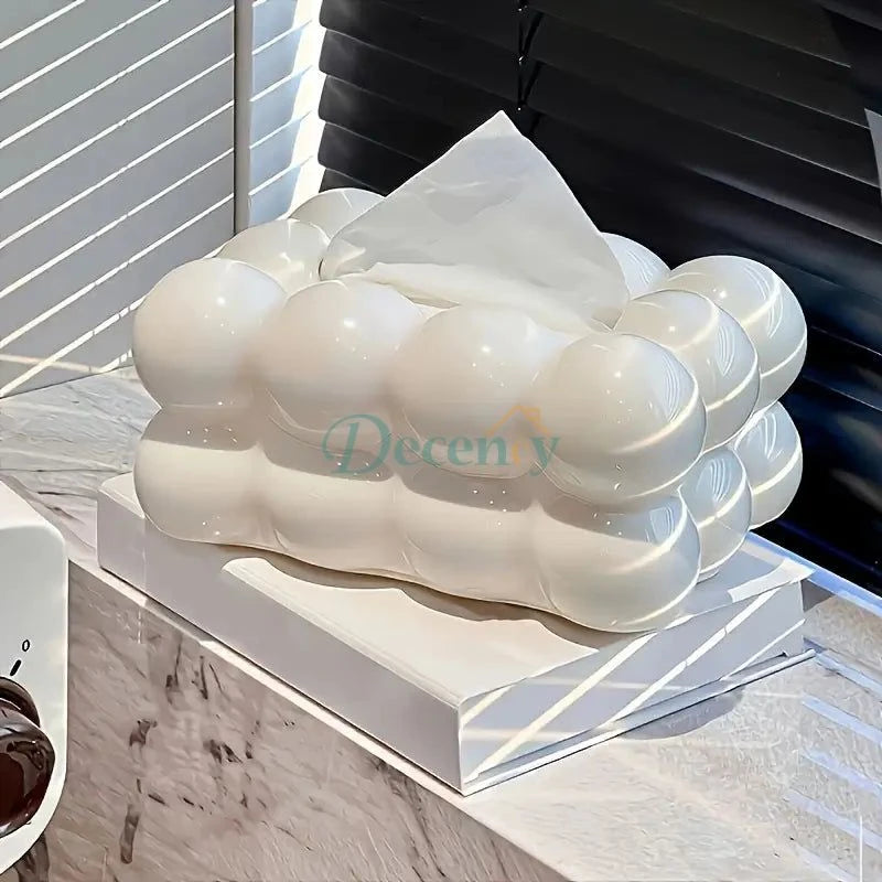 Elegant Cloud-Shaped Tissue Box Holder