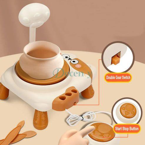 Cat shape ceramic machine toy