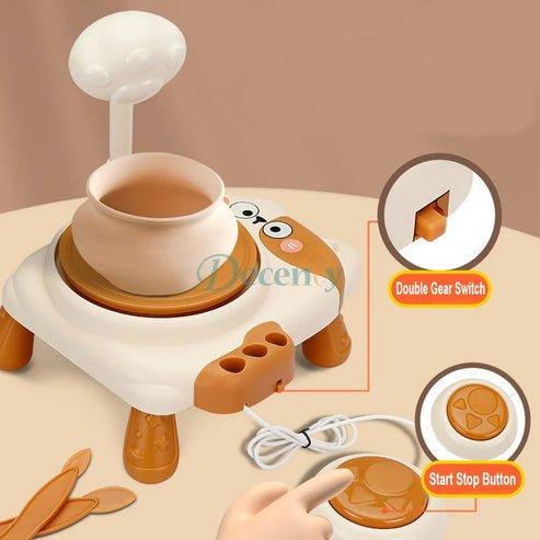 Cat shape ceramic machine toy