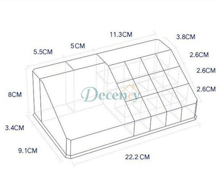 Makeup organizer, Acrylic Makeup Stand, Cosmetics Organizer, Lipsticks Organizer, Makeup Brush Holder, Brush Organizer - Decency