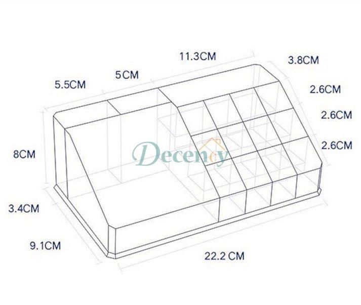 Makeup organizer, Acrylic Makeup Stand, Cosmetics Organizer, Lipsticks Organizer, Makeup Brush Holder, Brush Organizer - Decency