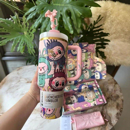 Limited Edition Labubu Stanley Cup 40oz – Cute Cartoon Tumbler
