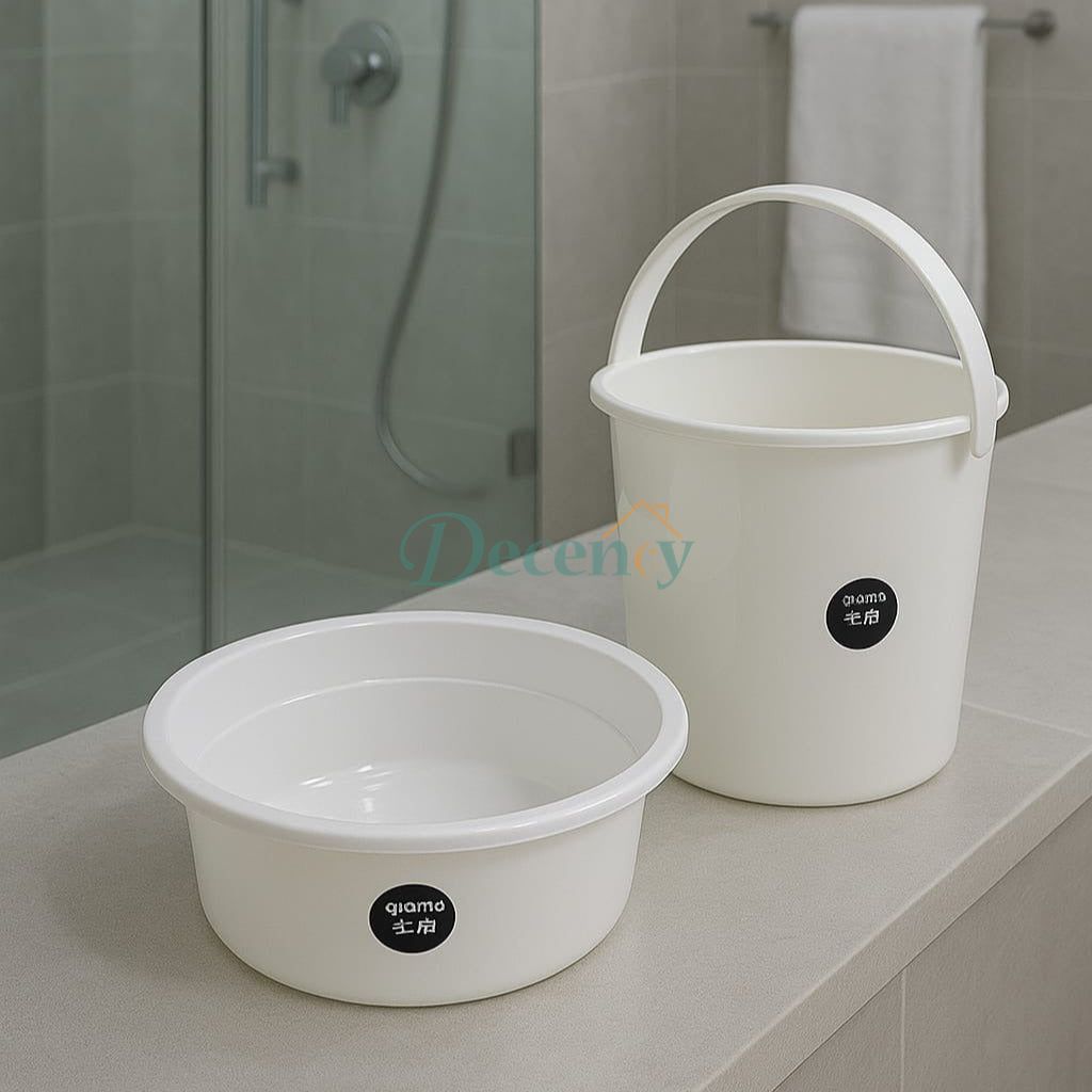 Premium Imported Washroom Bucket & Tub Set – Durable & Stylish