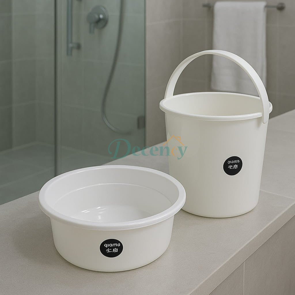 Premium Imported Washroom Bucket & Tub Set – Durable & Stylish