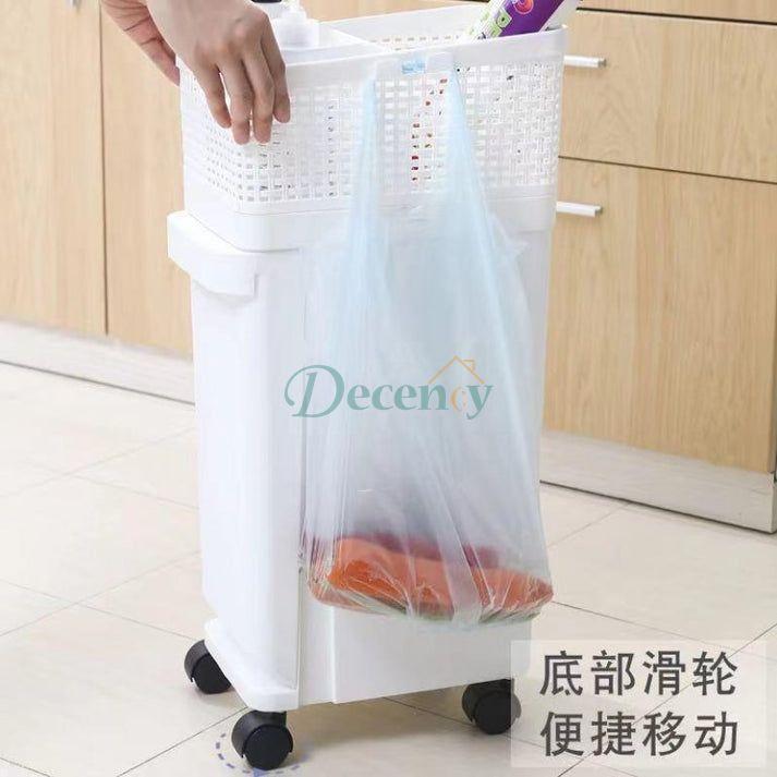 Moveable Kitchen Trolley With Garbage Bin - Decency