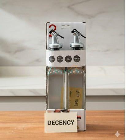 PurePour Glass Oil Bottle – Elegant Kitchen Essential