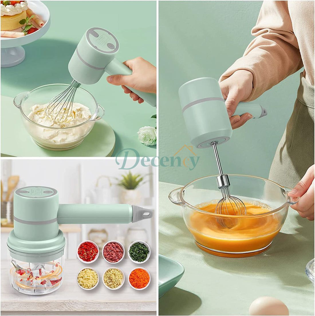 2 in 1 Electric Hand Mixer & Food Chopper with Detachable 3 - Decency
