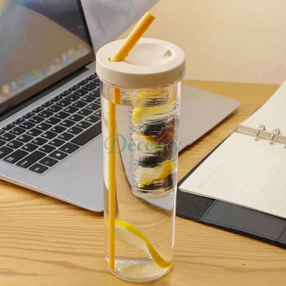800Ml Portable Plastic Water Infusing Bottle with Straw