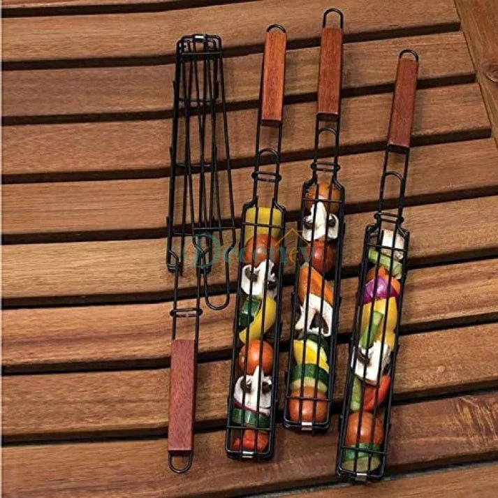 BBQ Kabob Grilling Basket, Roasting Grill Net - Decency