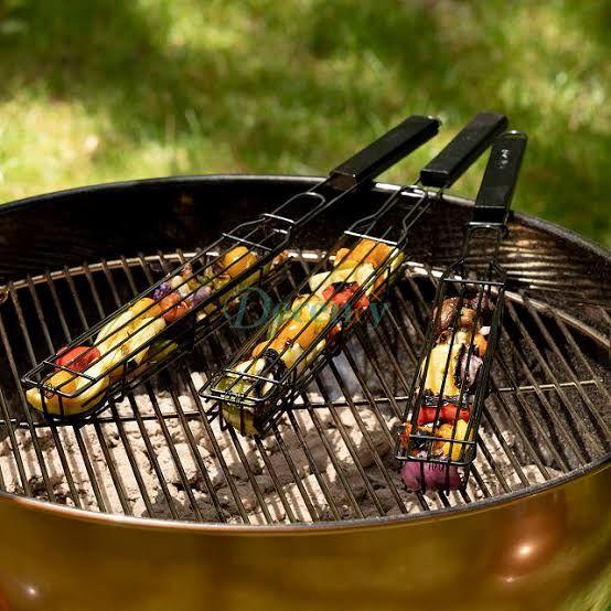 BBQ Kabob Grilling Basket, Roasting Grill Net - Decency