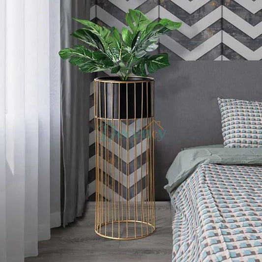 1Pc Iron Flower Pot Plant Stand With Flower