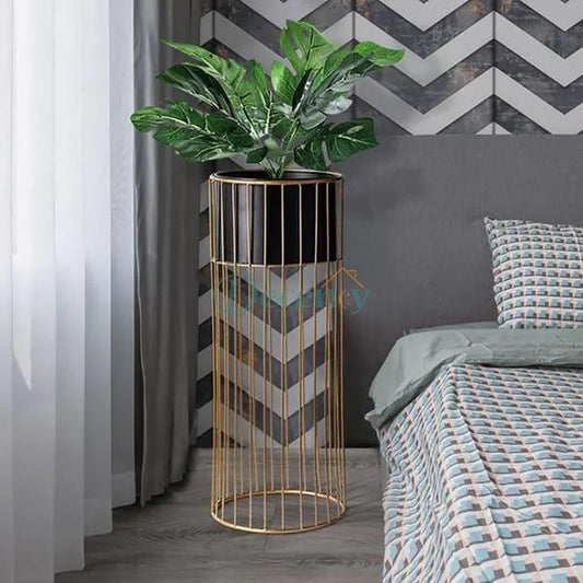 1Pc Iron Flower Pot Plant Stand With Flower