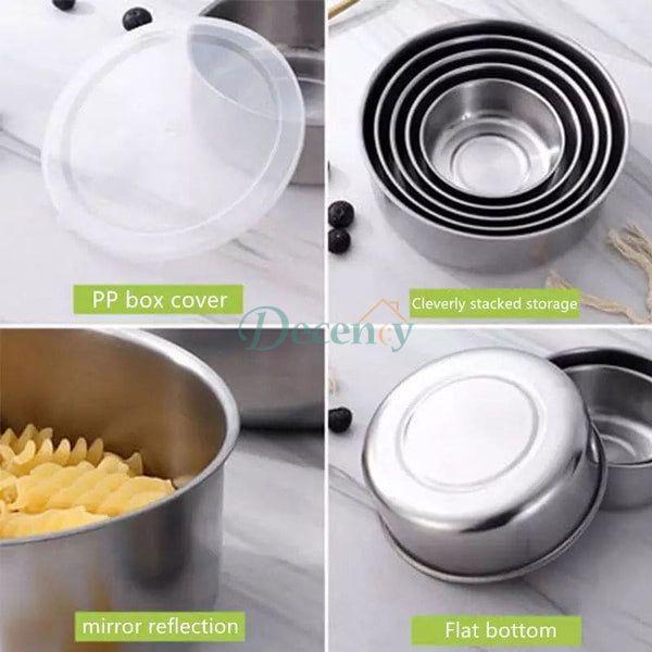 5pcs Stainless Steel Bowl Set