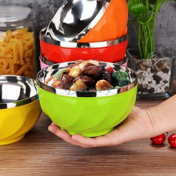 Premium Colorful Steel Soup Bowl – 14cm Stainless Steel Serving Bowl