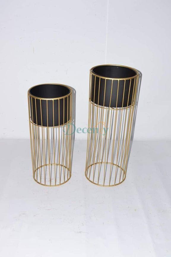 1Pc Iron Flower Pot Plant Stand With Flower